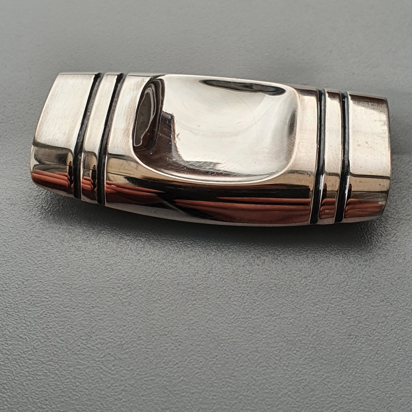 Finnish Modernist Silver Brooch by Elis Kauppi Kupittaan Kulta 1960