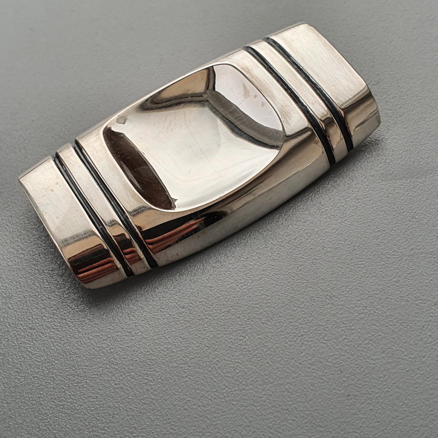 Finnish Modernist Silver Brooch by Elis Kauppi Kupittaan Kulta 1960