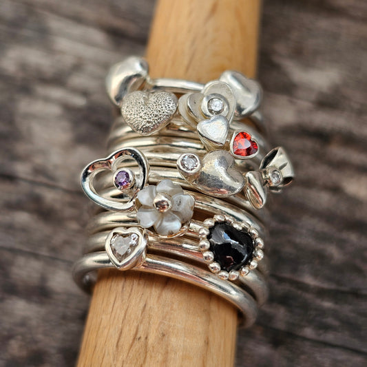 Hans Henrik Nygaard Spinning Danish 925 Sterling Silver Stacking Ring Choose Design