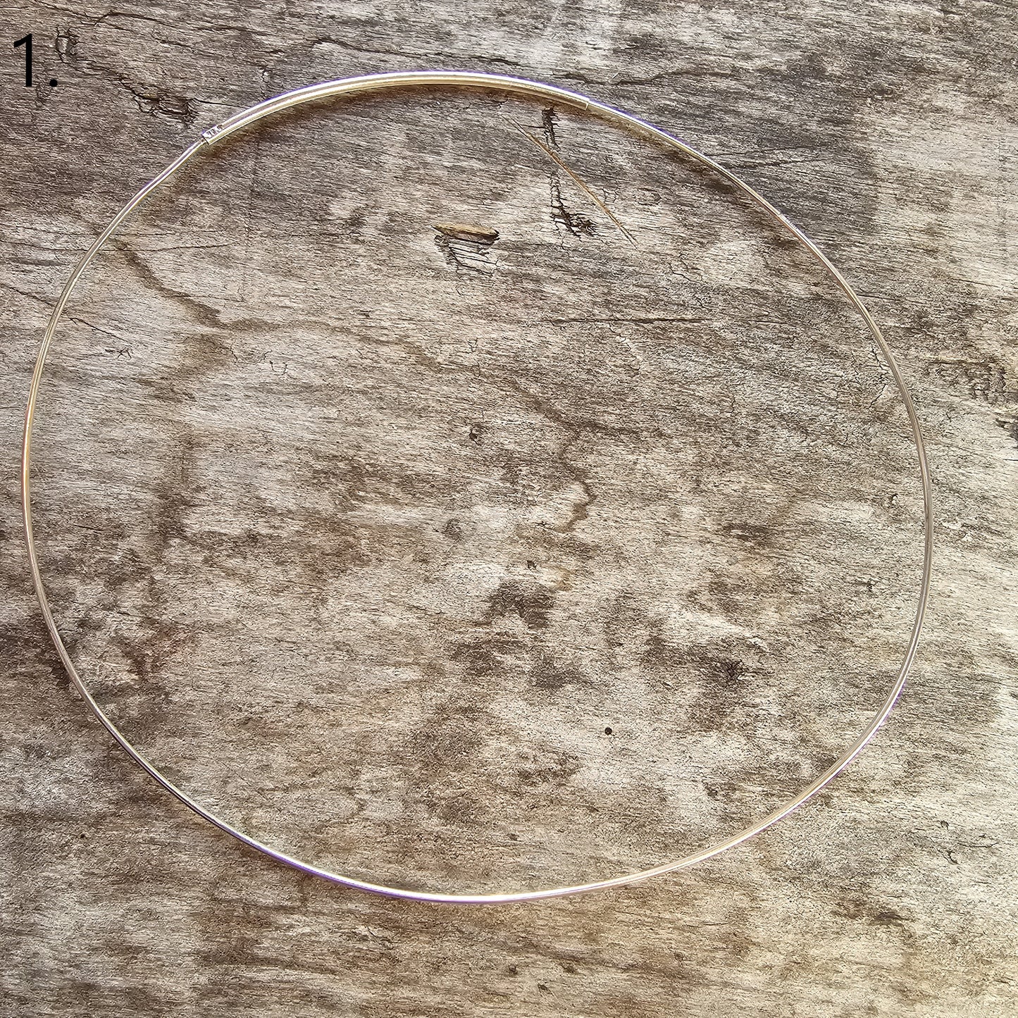 Thin metal circular hoop or ring.