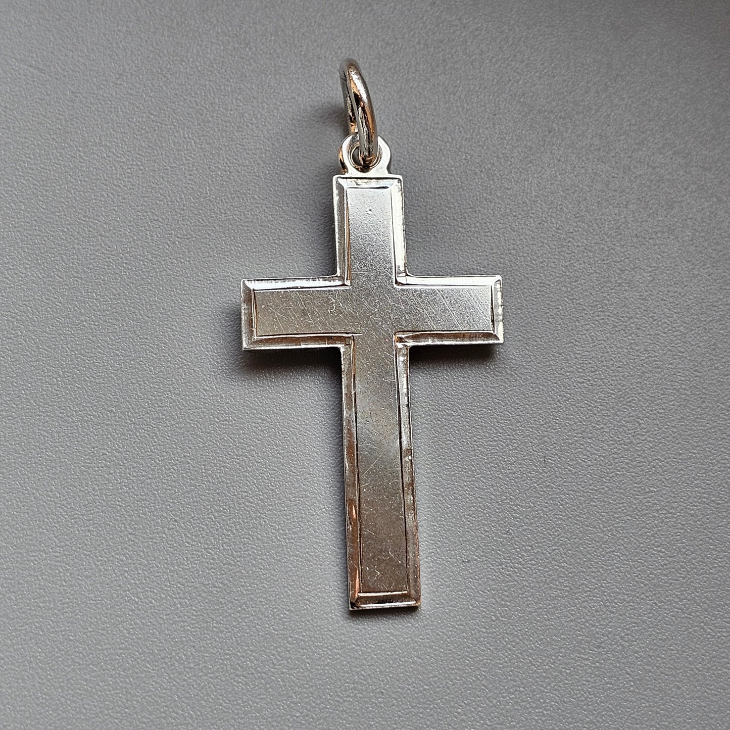 1898 Victorian Antique Silver Cross Pendant