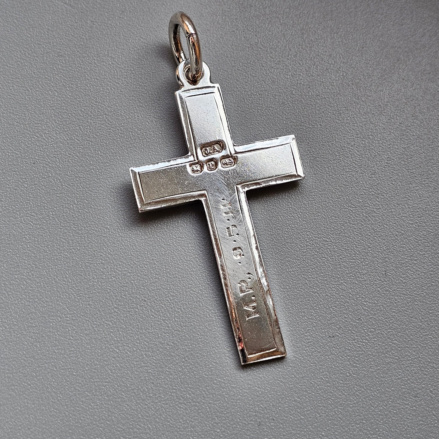 1898 Victorian Antique Silver Cross Pendant