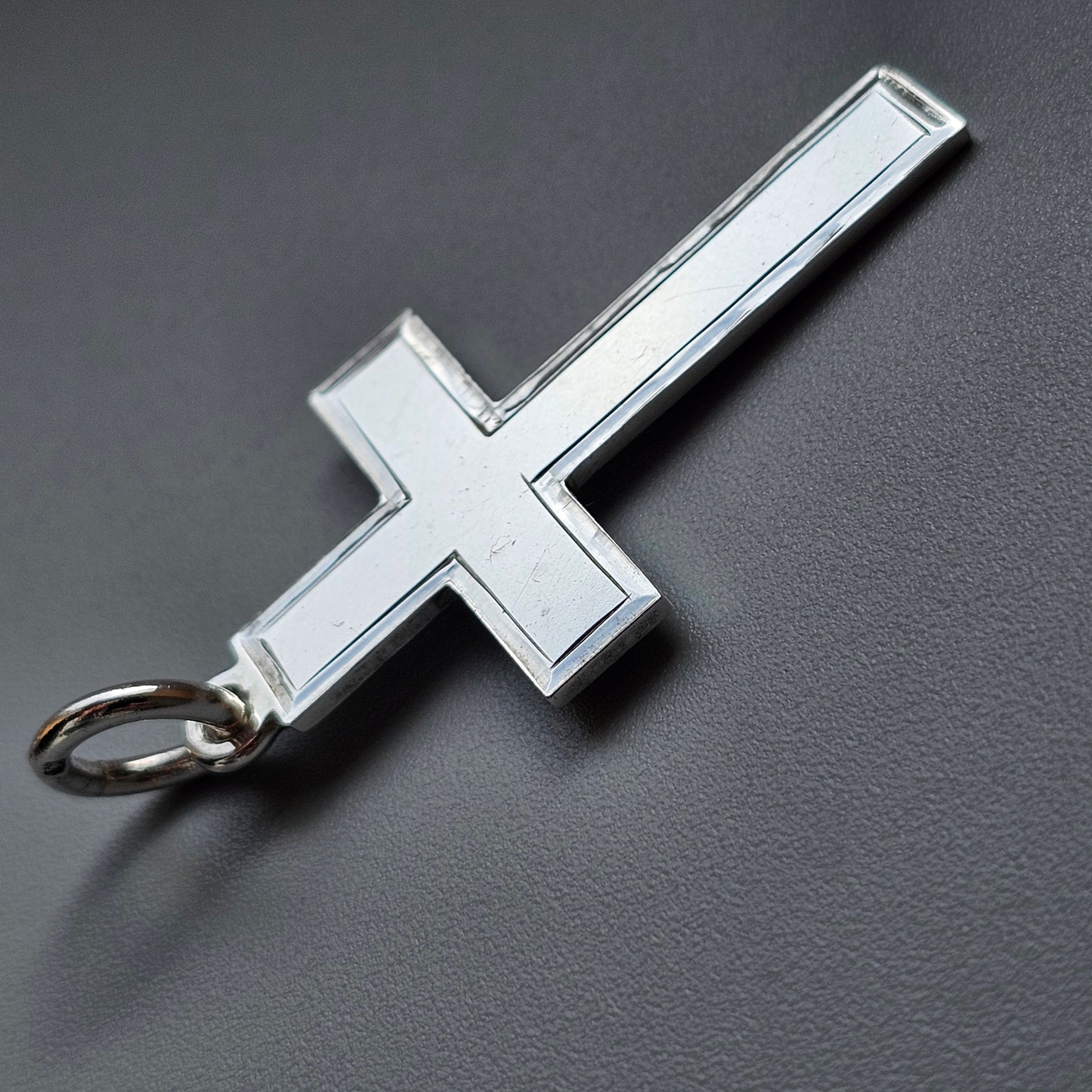 1898 Victorian Antique Silver Cross Pendant