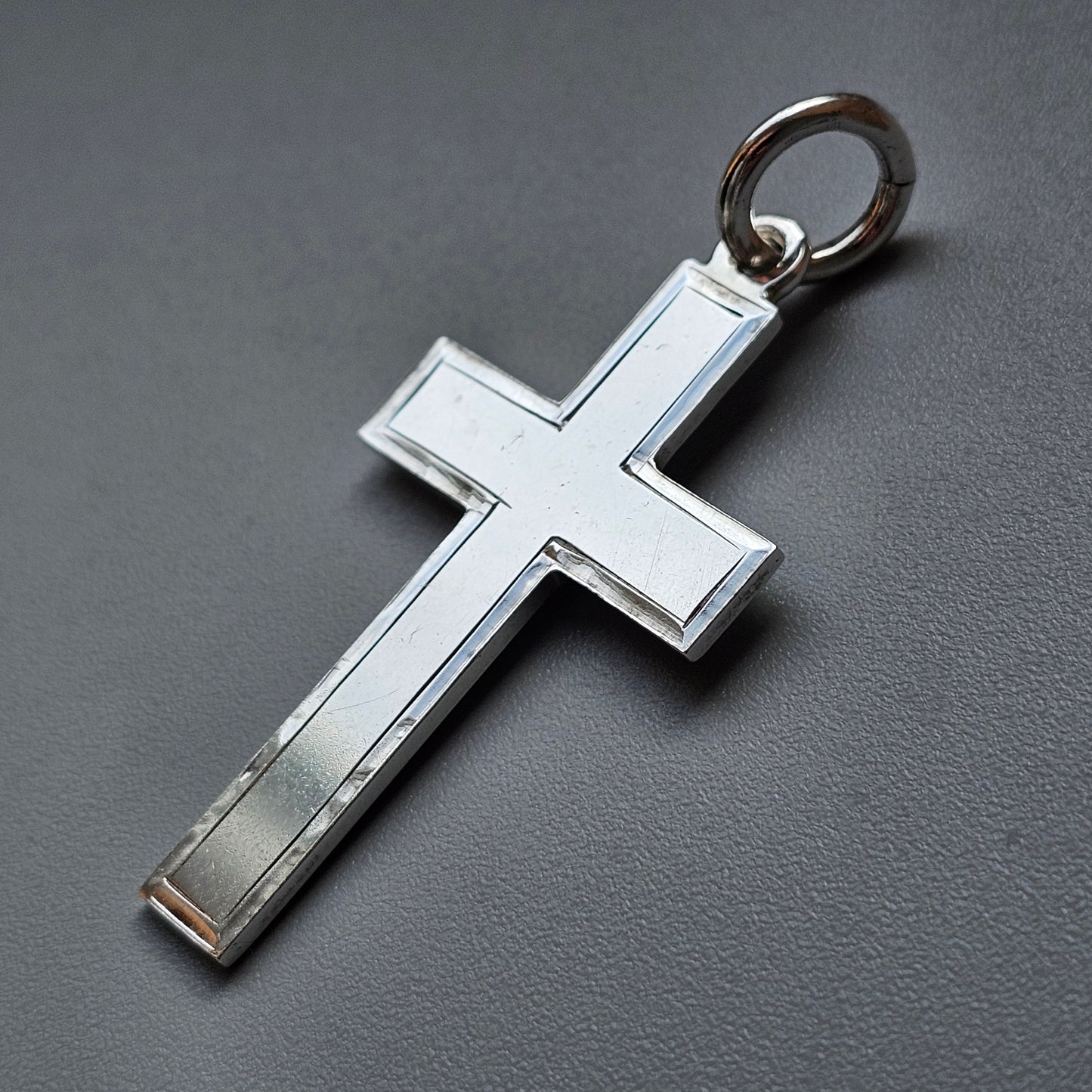 1898 Victorian Antique Silver Cross Pendant