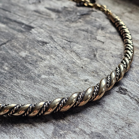 Vintage Kalevala Koru Viking Style Bronze Necklace Necklet