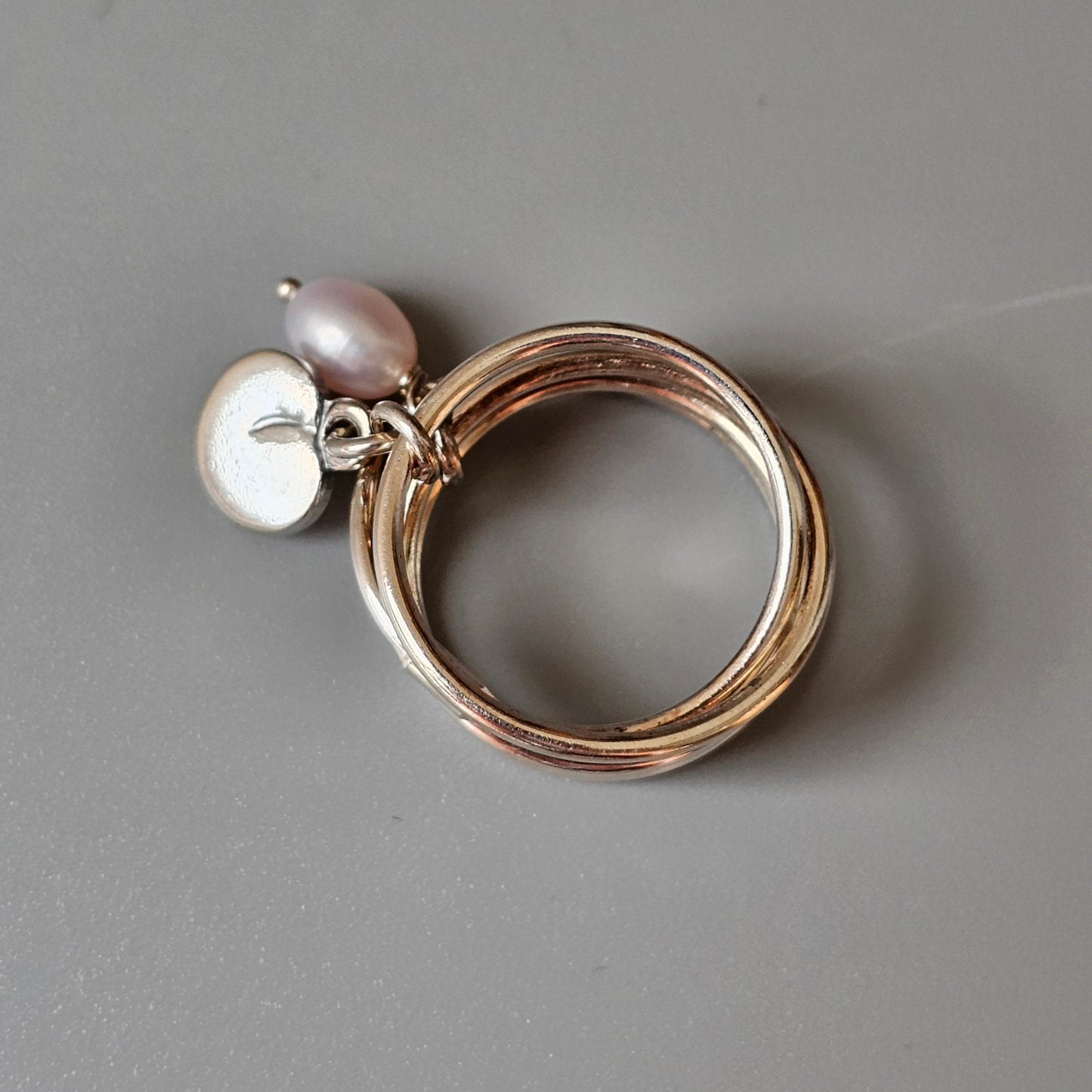 Kalevala Koru Silver & Freshwater Pearl Vanamo Twinflower Silver Ring