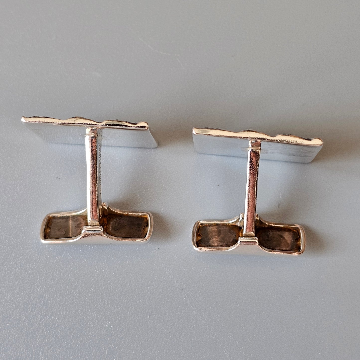 Vintage 1970s Modernist Jorma Laine Finnish Silver Cufflinks by Kultateollisuus Oy 1970