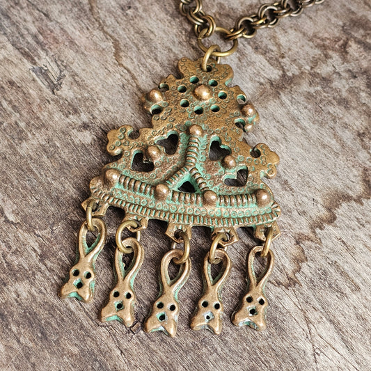 Kalevala Koru’s Viking Style Bronze Karkun Necklace - Medieval Design from Finland