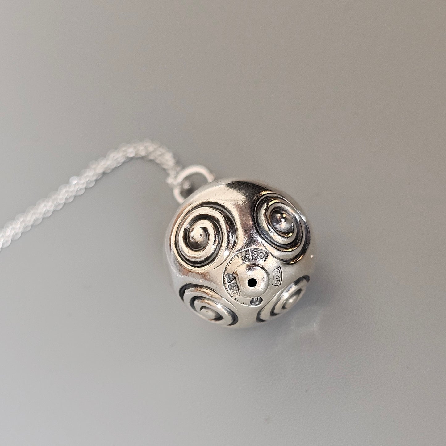 Kalevala Koru Silver Ancient Halikko Amulet Bauble Necklace Pendant 1991