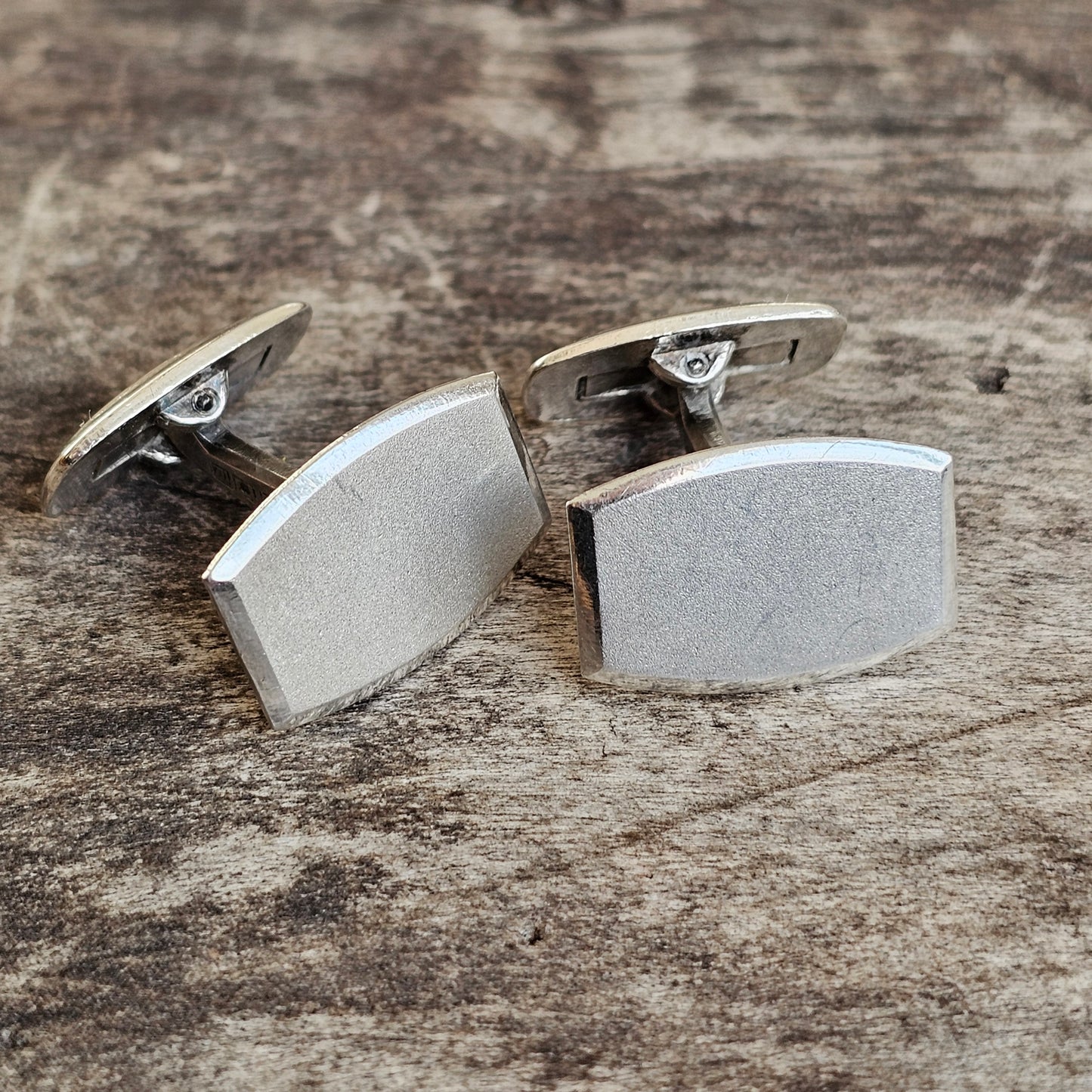 Vintage 1960s Modernist Silver Cufflinks by Jalosepot 1962