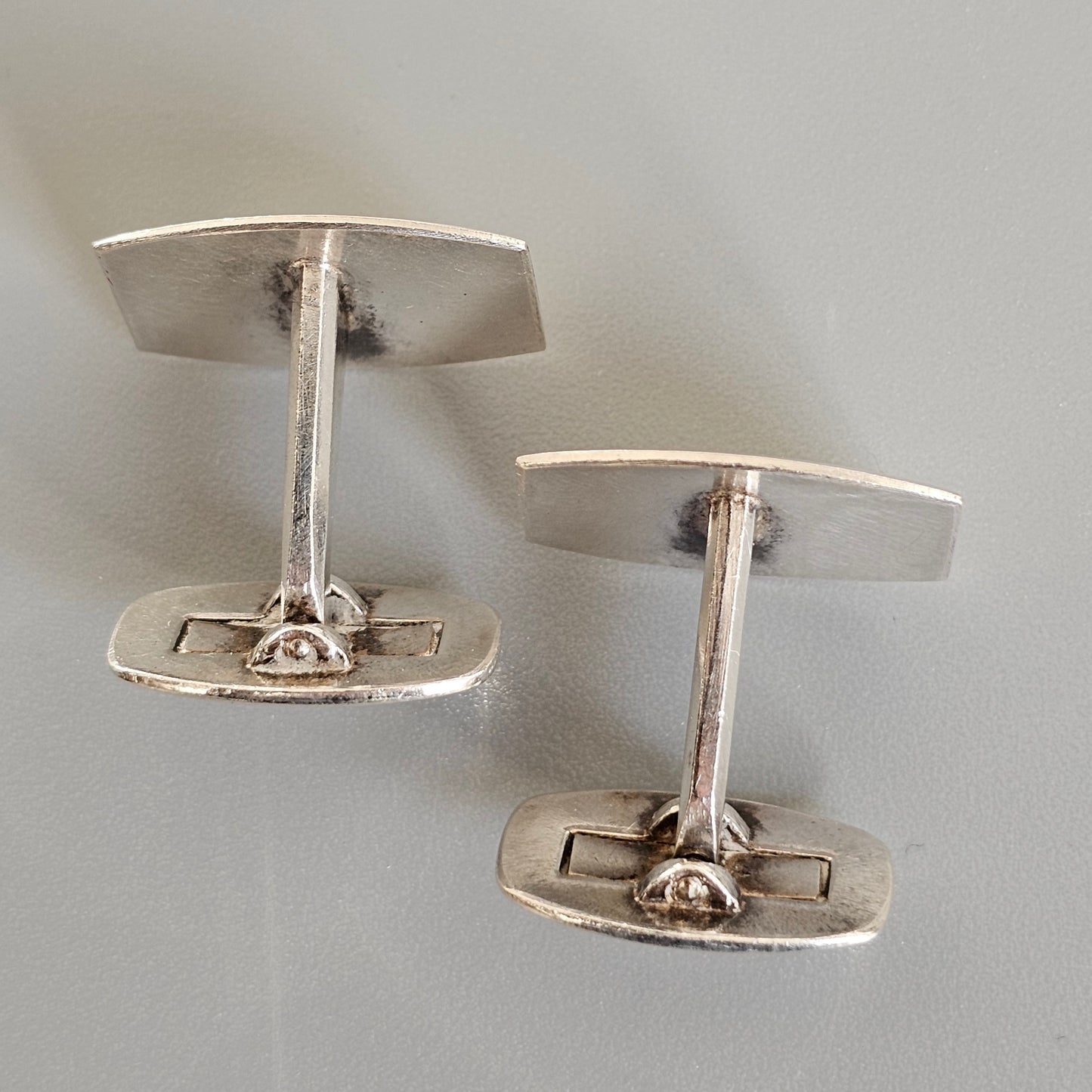 Vintage 1960s Modernist Silver Cufflinks by Jalosepot 1962