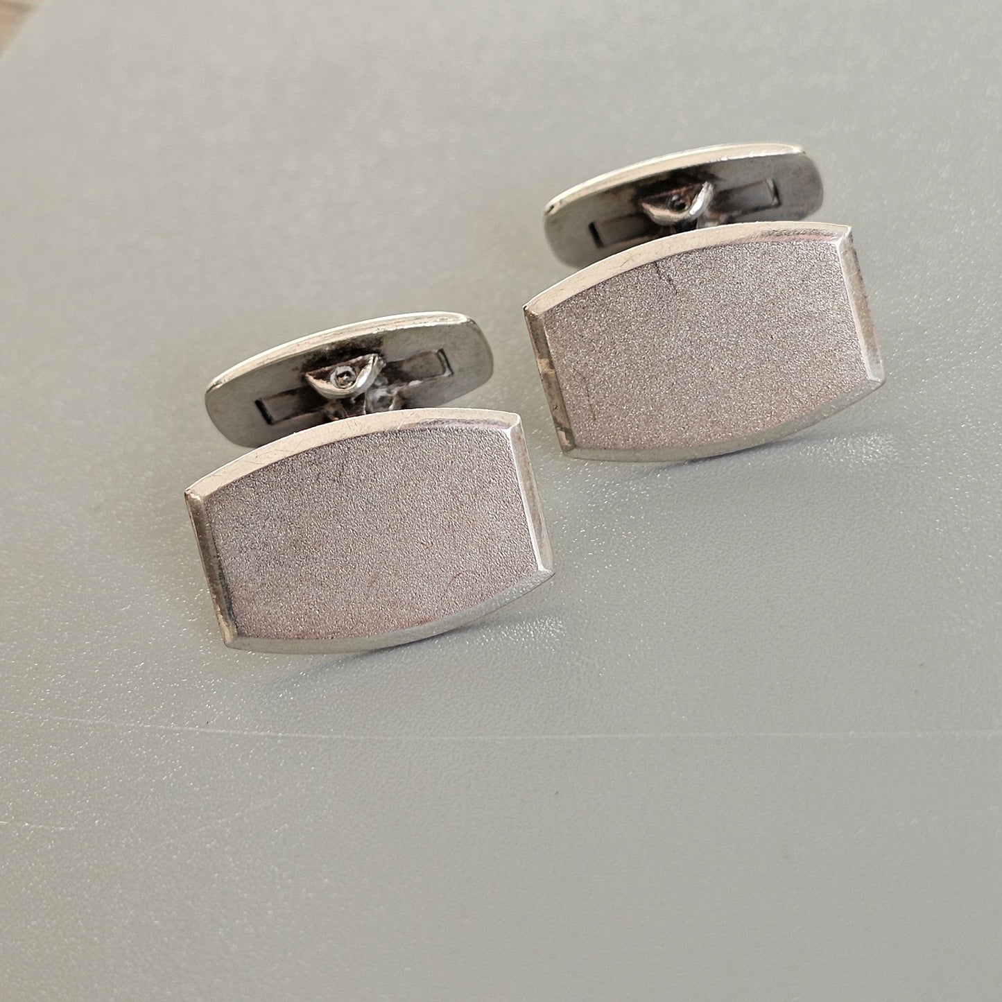 Vintage 1960s Modernist Silver Cufflinks by Jalosepot 1962