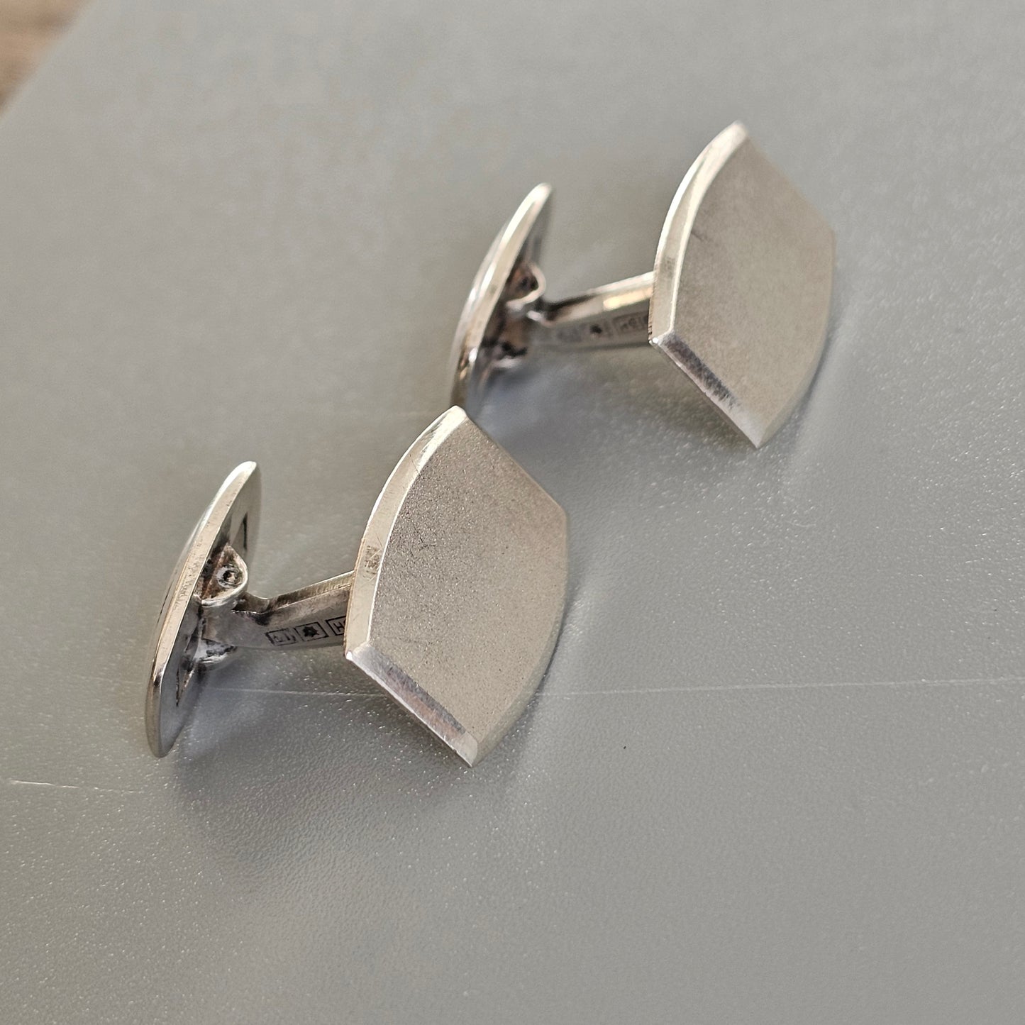 Vintage 1960s Modernist Silver Cufflinks by Jalosepot 1962