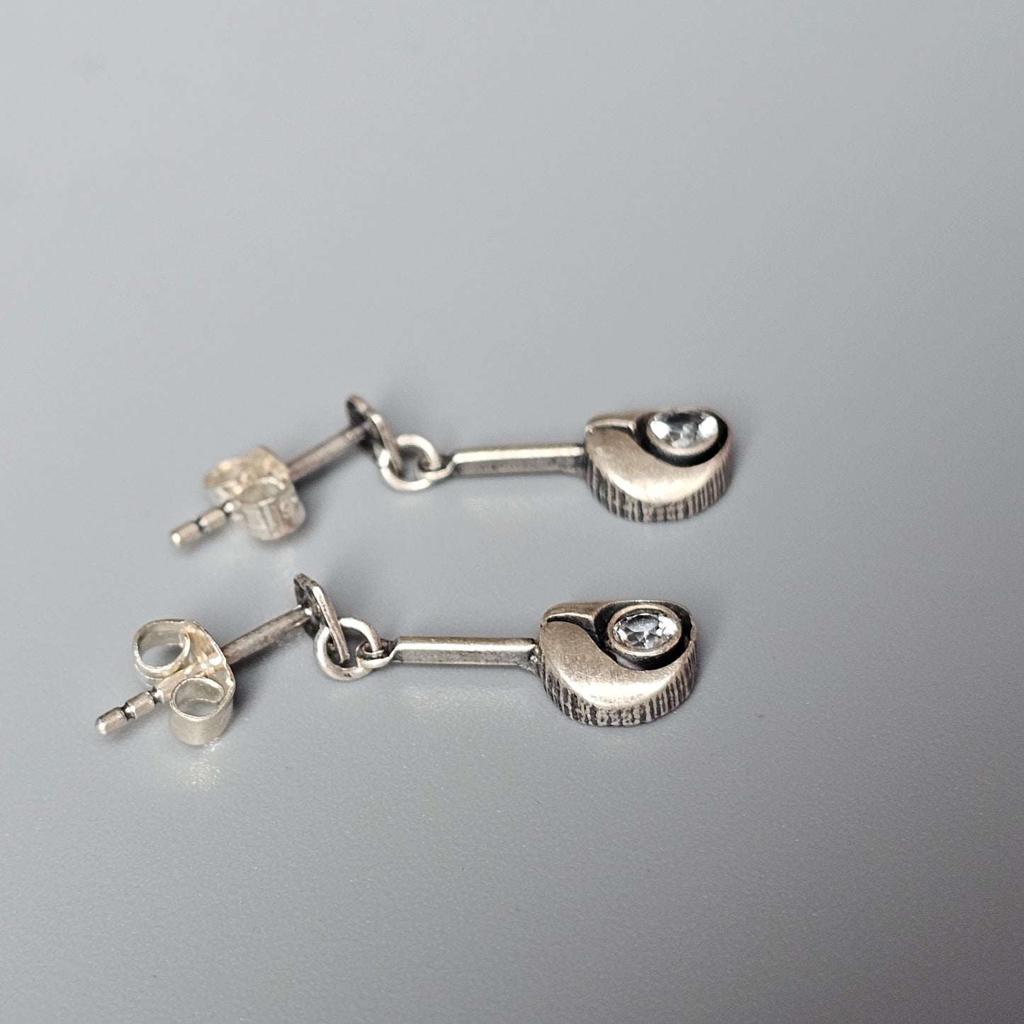 Karl Laine Sterling Silver & Rock Crystal Earrings by Finnfeelings