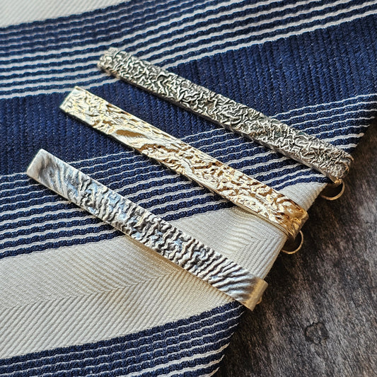 1960s Vintage Finnish Modernist Silver Tie Clips