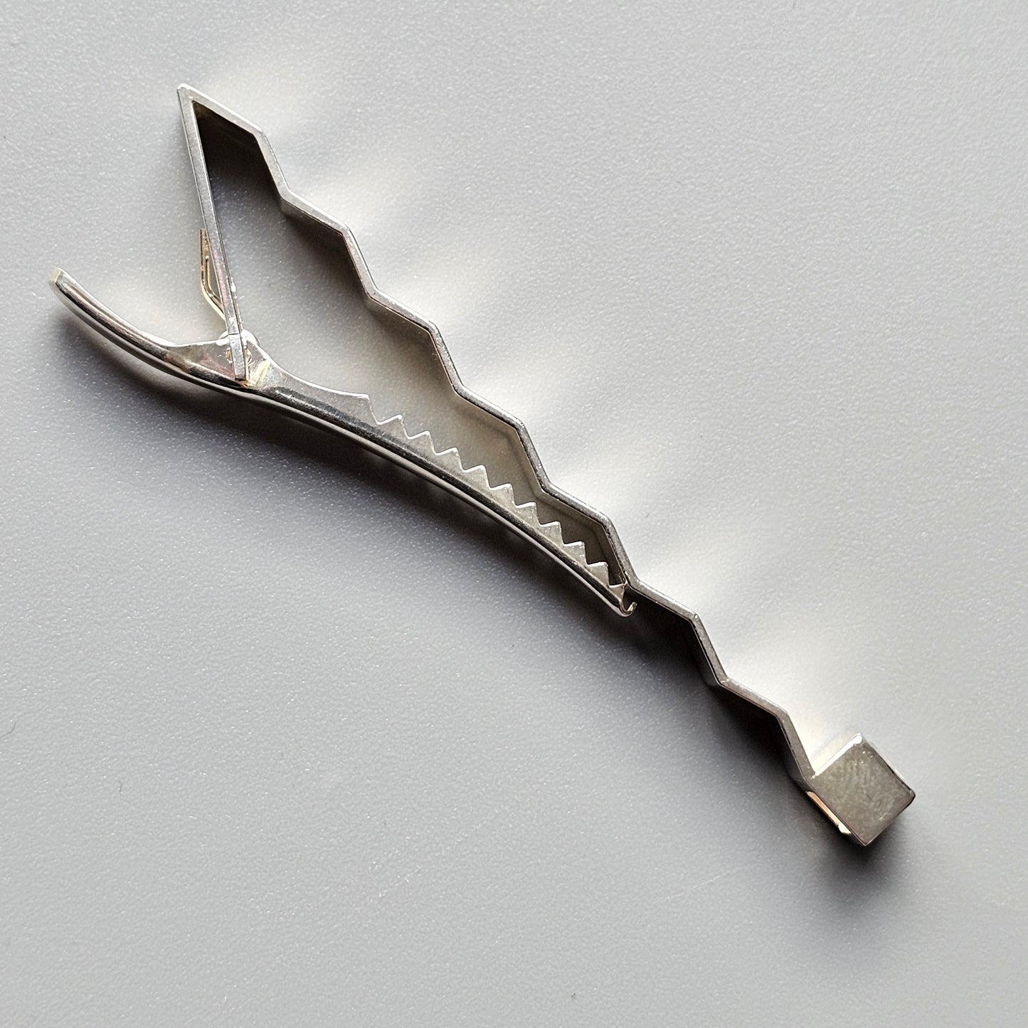 Vintage 1990s Finnish Sterling Silver & Rock Crystal Tie Bar By Kaunis Koru 1998