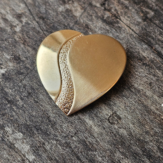 Vintage Finnish 830 Silver Gold Plated Silver Heart Pendant