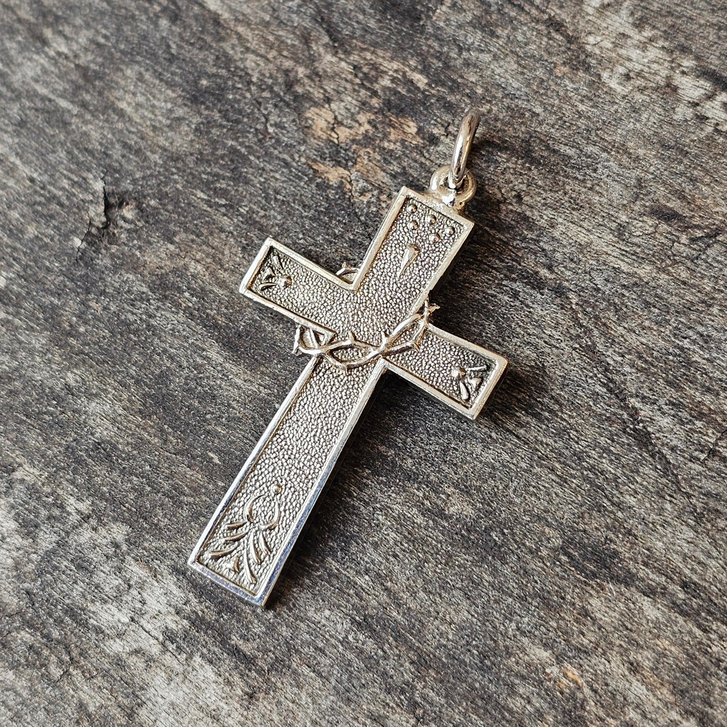 1940s Vintage Swedish Ornate Scandinavian Silver Cross 1949