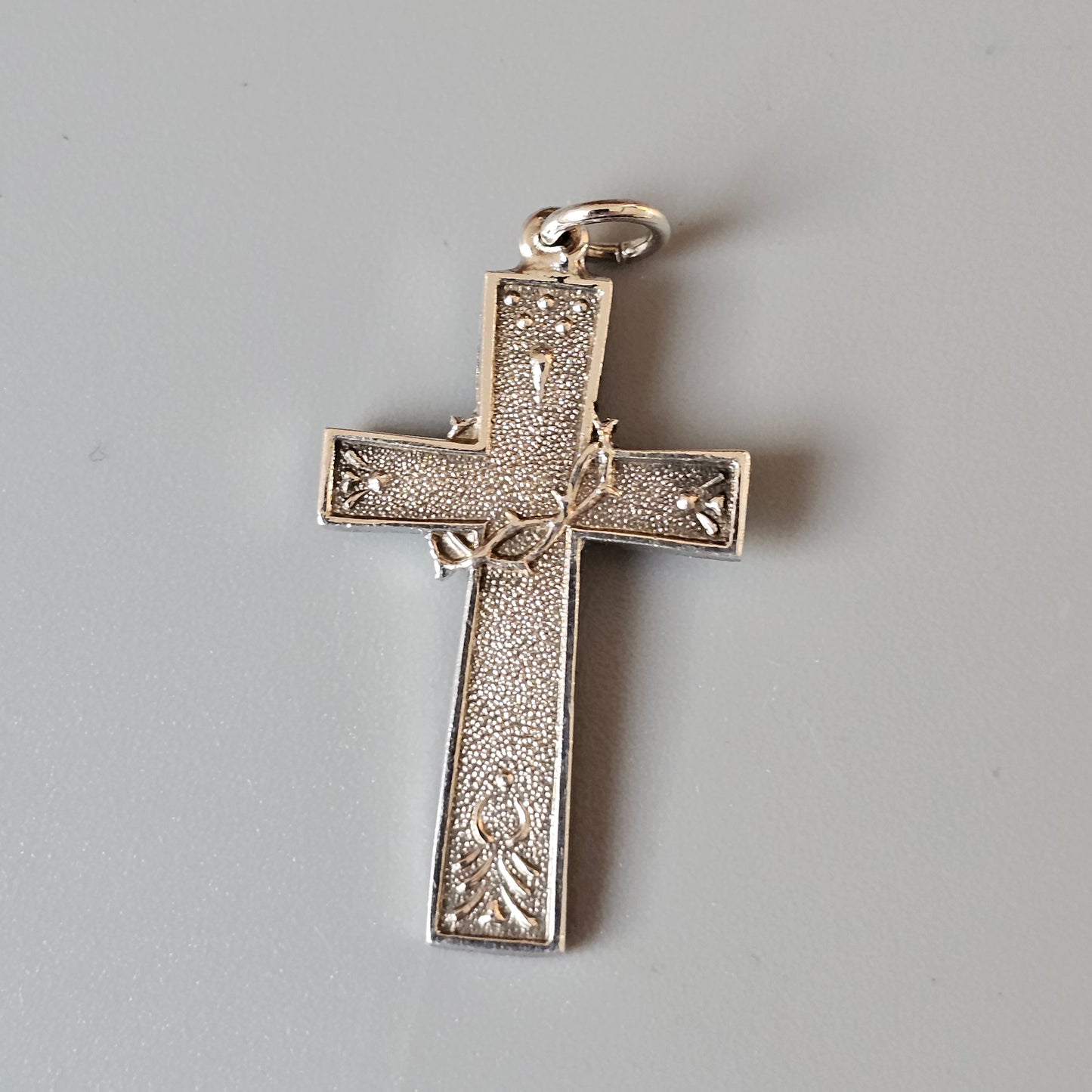 1940s Vintage Swedish Ornate Scandinavian Silver Cross 1949