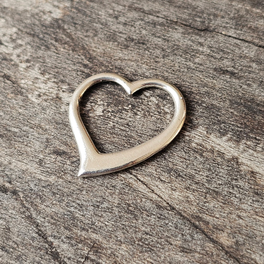 Contemporary Finnish Sterling Silver Heart Necklace Pendant