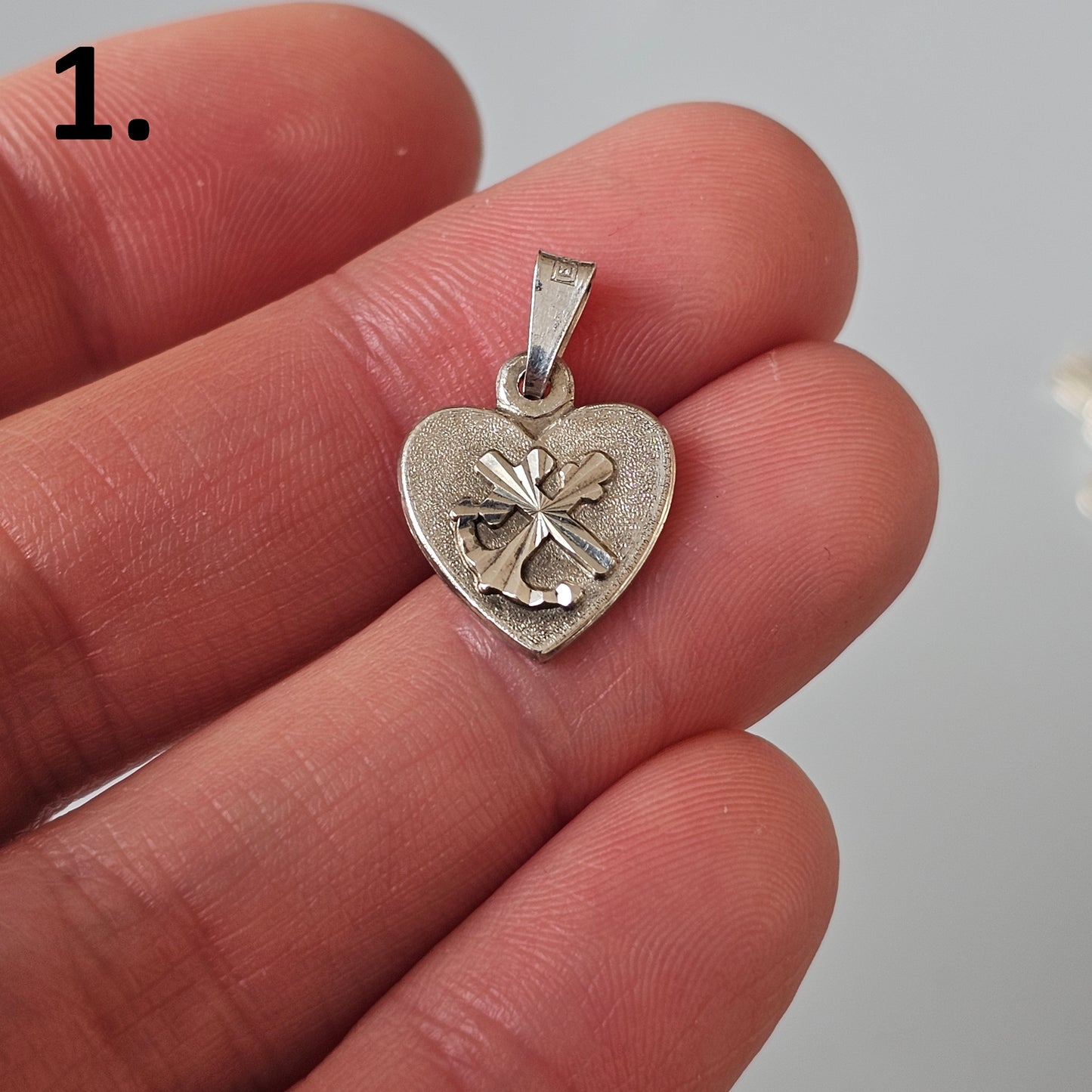 Vintage Finnish Silver Heart Necklace Pendant Choose Design