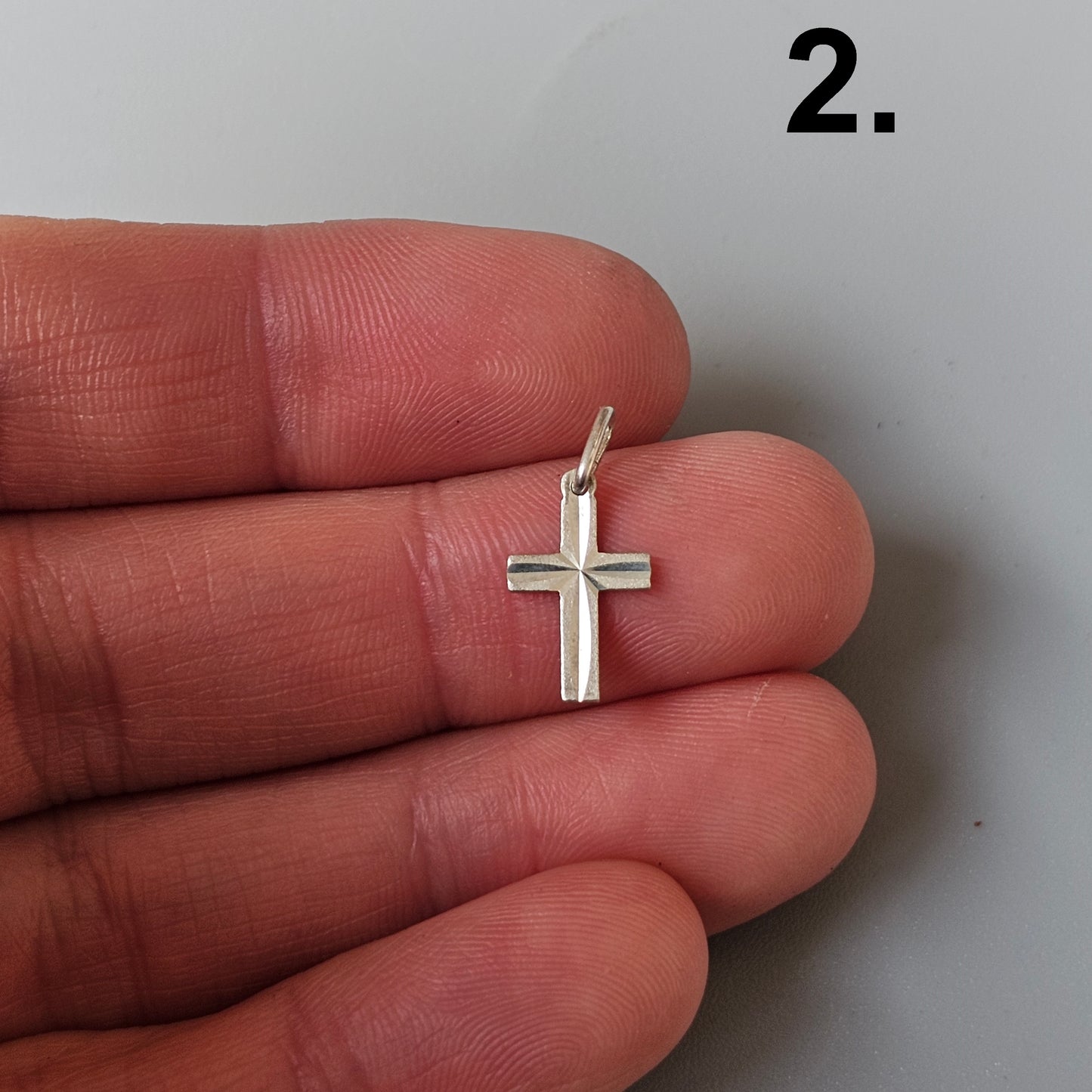 Vintage Finnish Modernist Style Silver Cross Pendant
