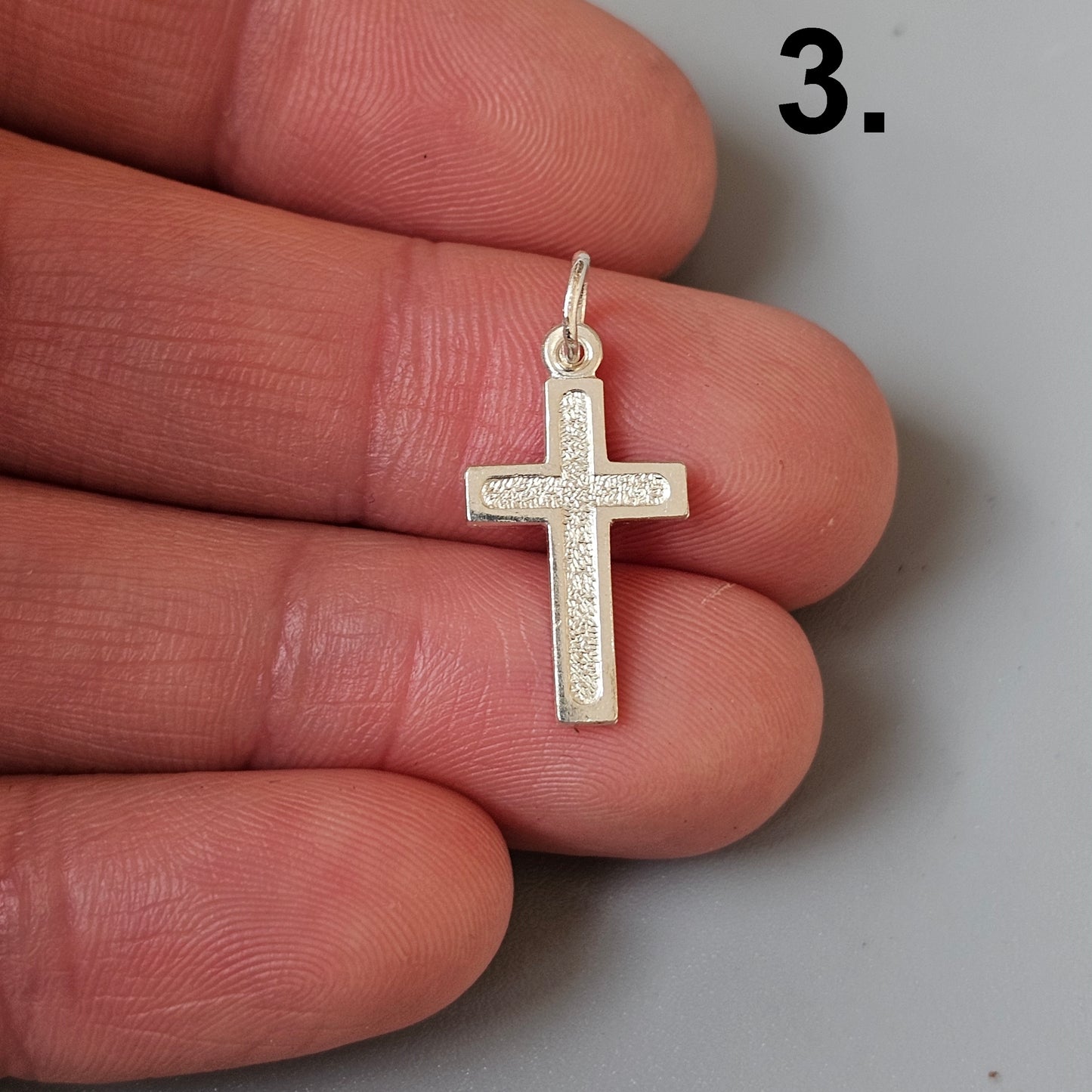 Vintage Finnish Modernist Style Silver Cross Pendant