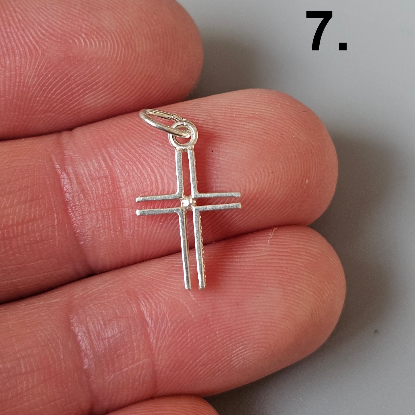 Vintage Finnish Modernist Style Silver Cross Pendant