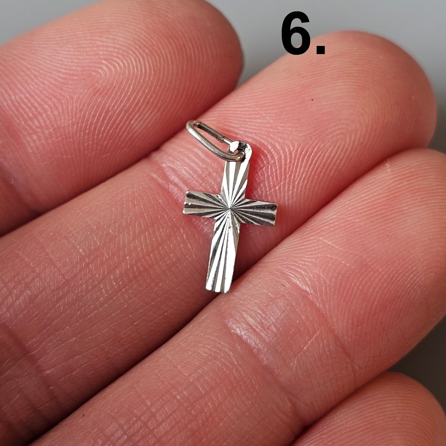 Vintage Finnish Modernist Style Silver Cross Pendant