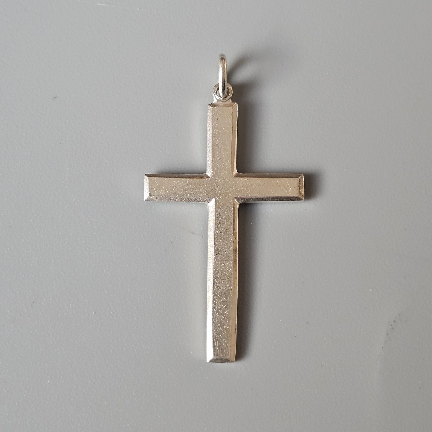 Vintage 1930s Finnish Art Deco Style Silver Cross Necklace Pendant 1932