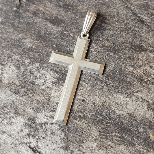 Vintage 1960s 1970s Finnish Silver Cross by Kupittaan Kulta