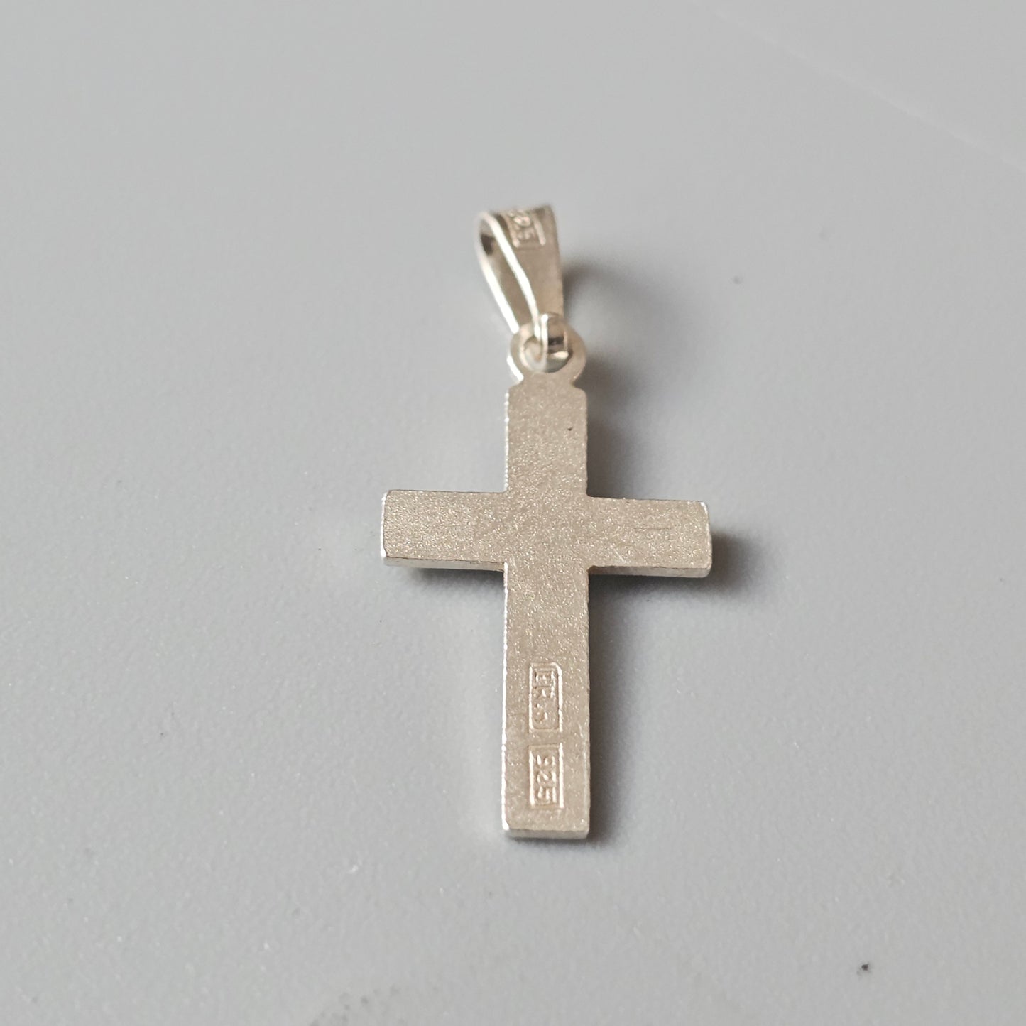 Finnish Sterling Silver Cross Charm Necklace Pendant