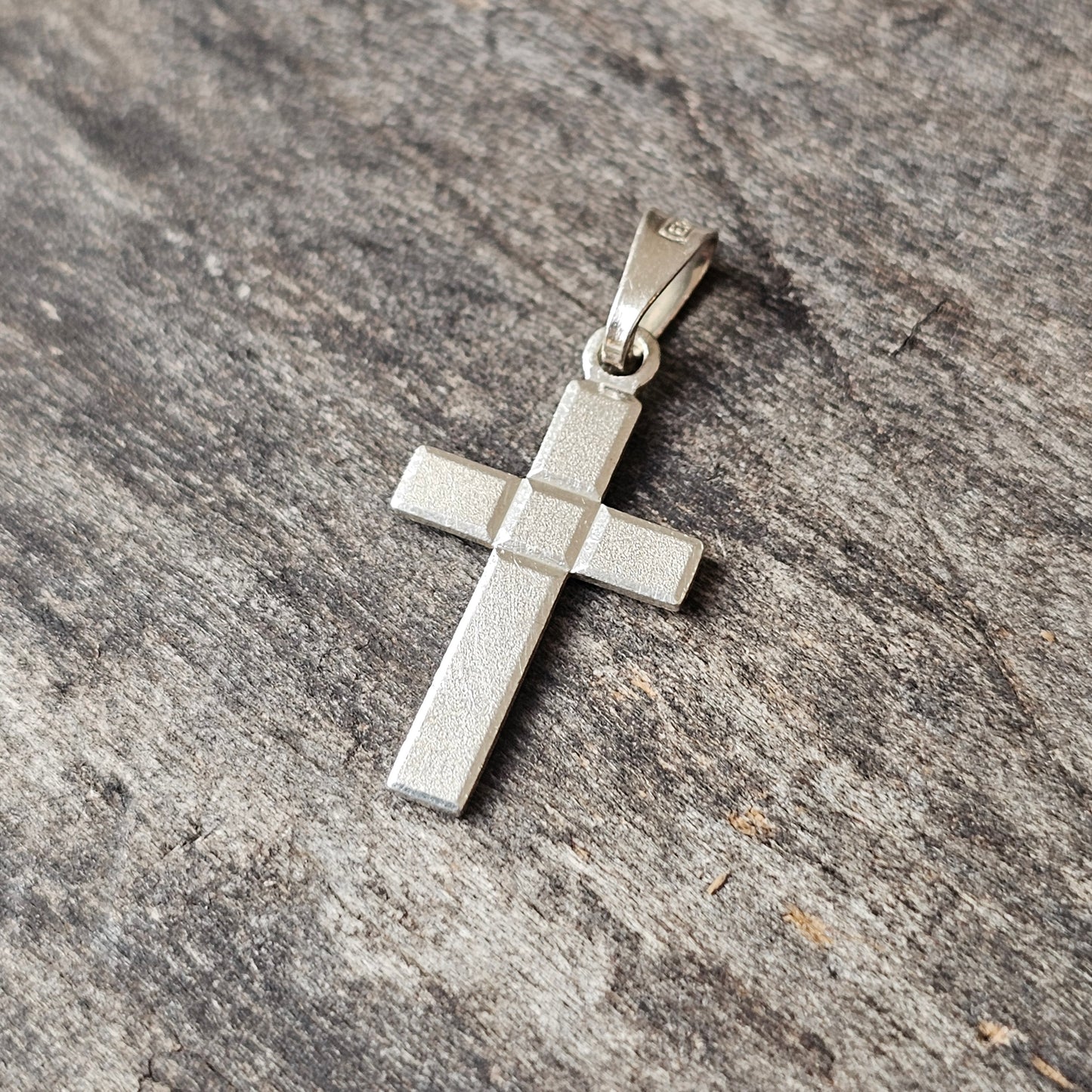 Finnish Sterling Silver Cross Charm Necklace Pendant