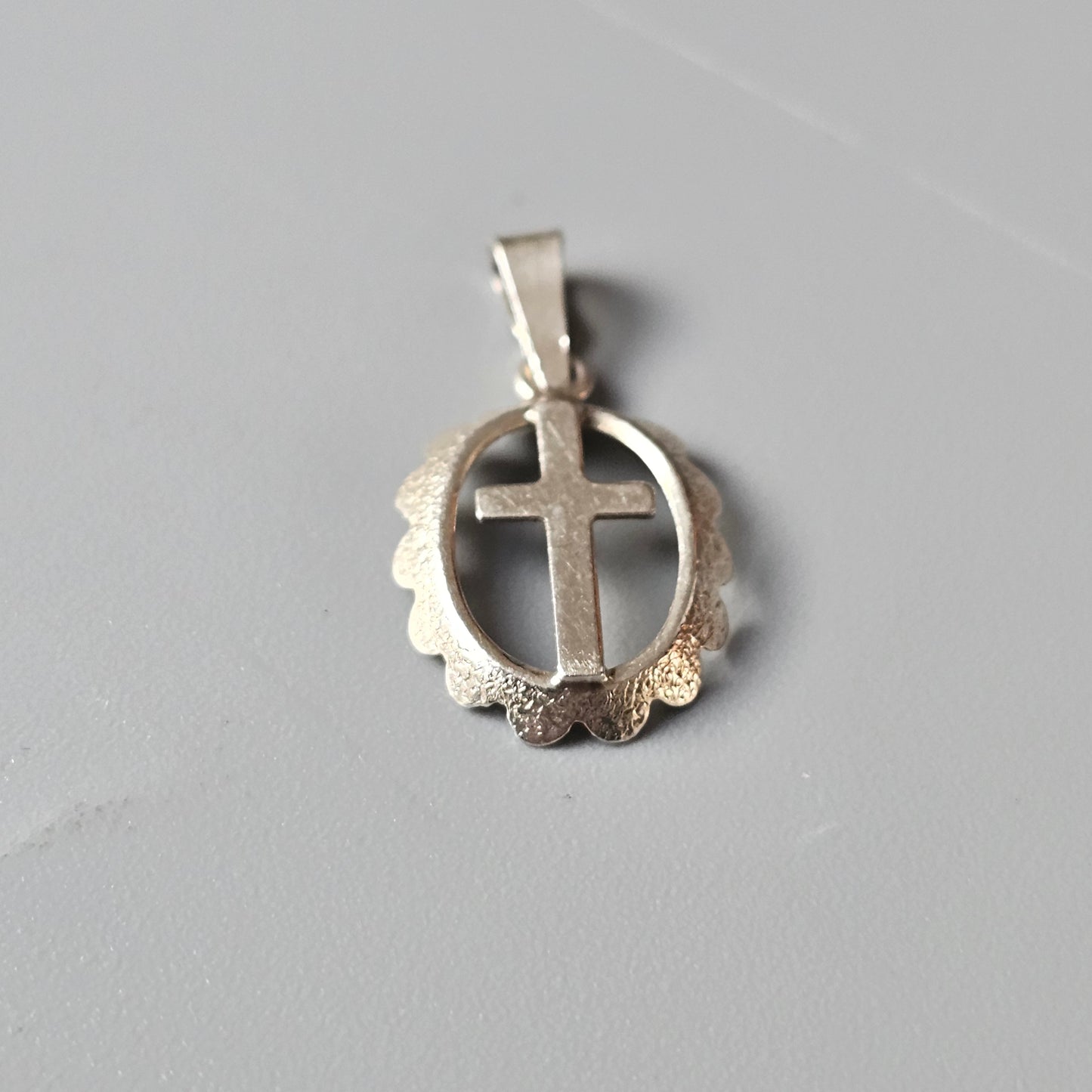 Vintage Finnish Sterling Silver Cross Charm Necklace Pendant