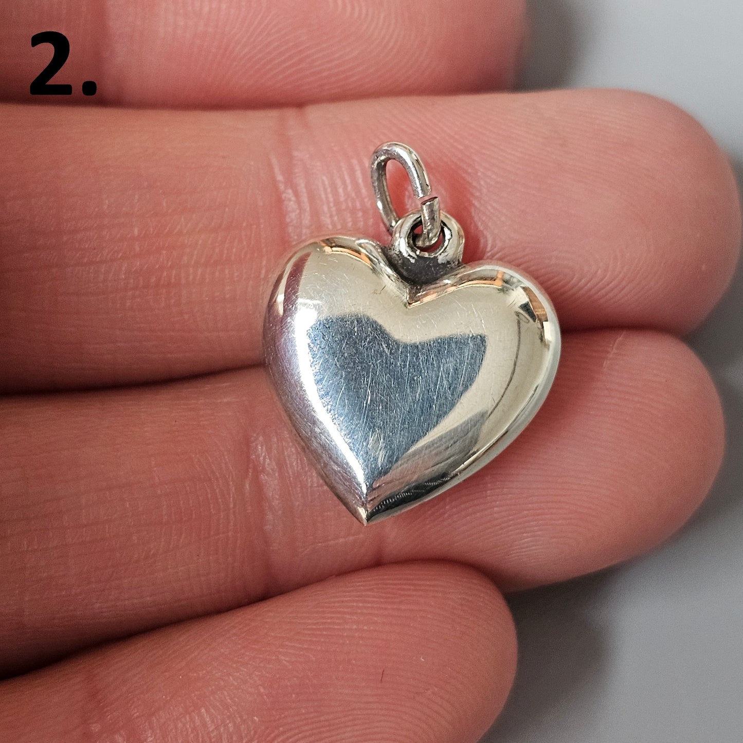Vintage Finnish Silver Heart Necklace Pendant Choose Design