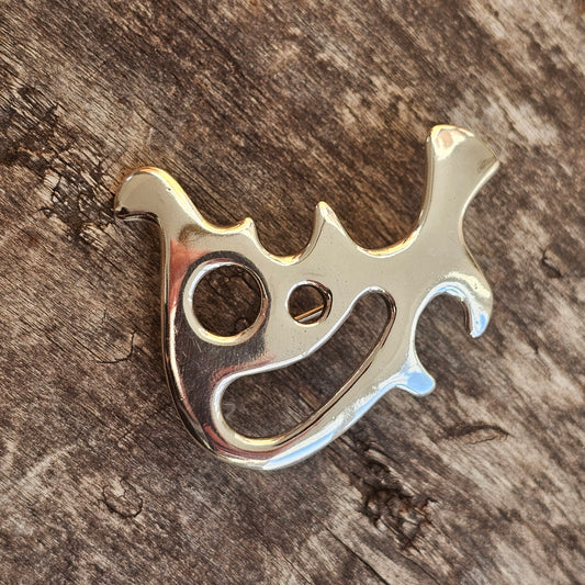 Norwegian Juhls Kautokeino Sterling Silver Grouse Smaller Brooch