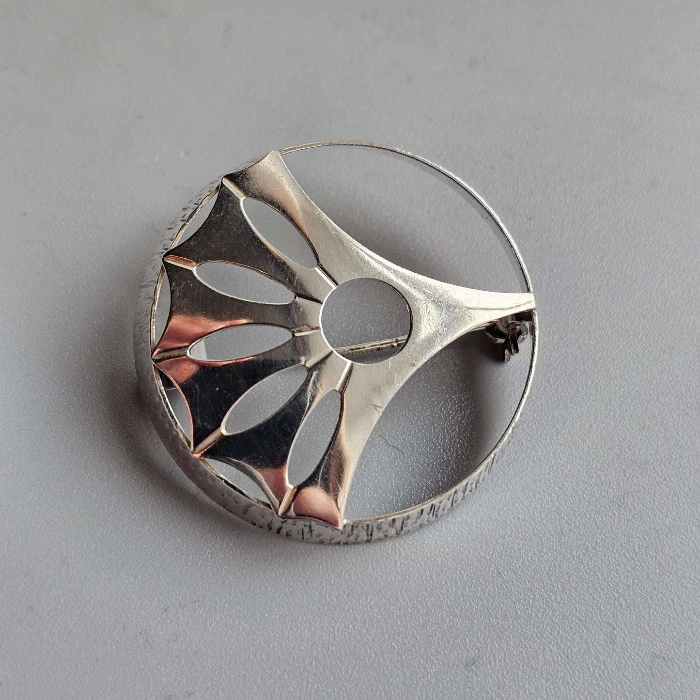 1970 Finnish Modernist Silver Brooch by Edvard Kinni — Organic Design