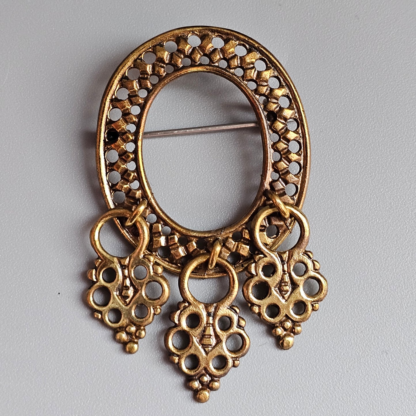 Kalevala Koru Bronze Sámi-Style Brooch Medieval Inari Design