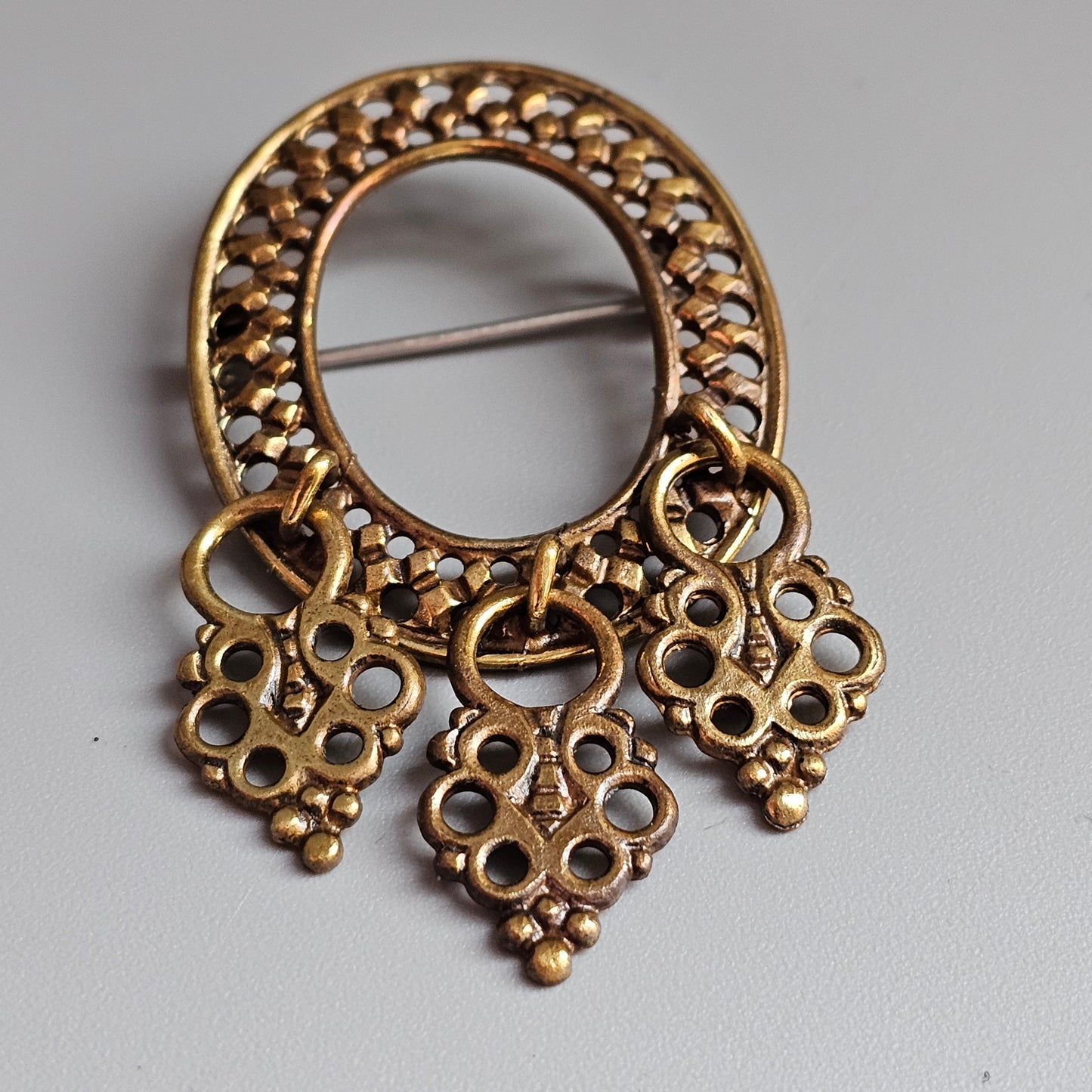 Kalevala Koru Bronze Sámi-Style Brooch Medieval Inari Design
