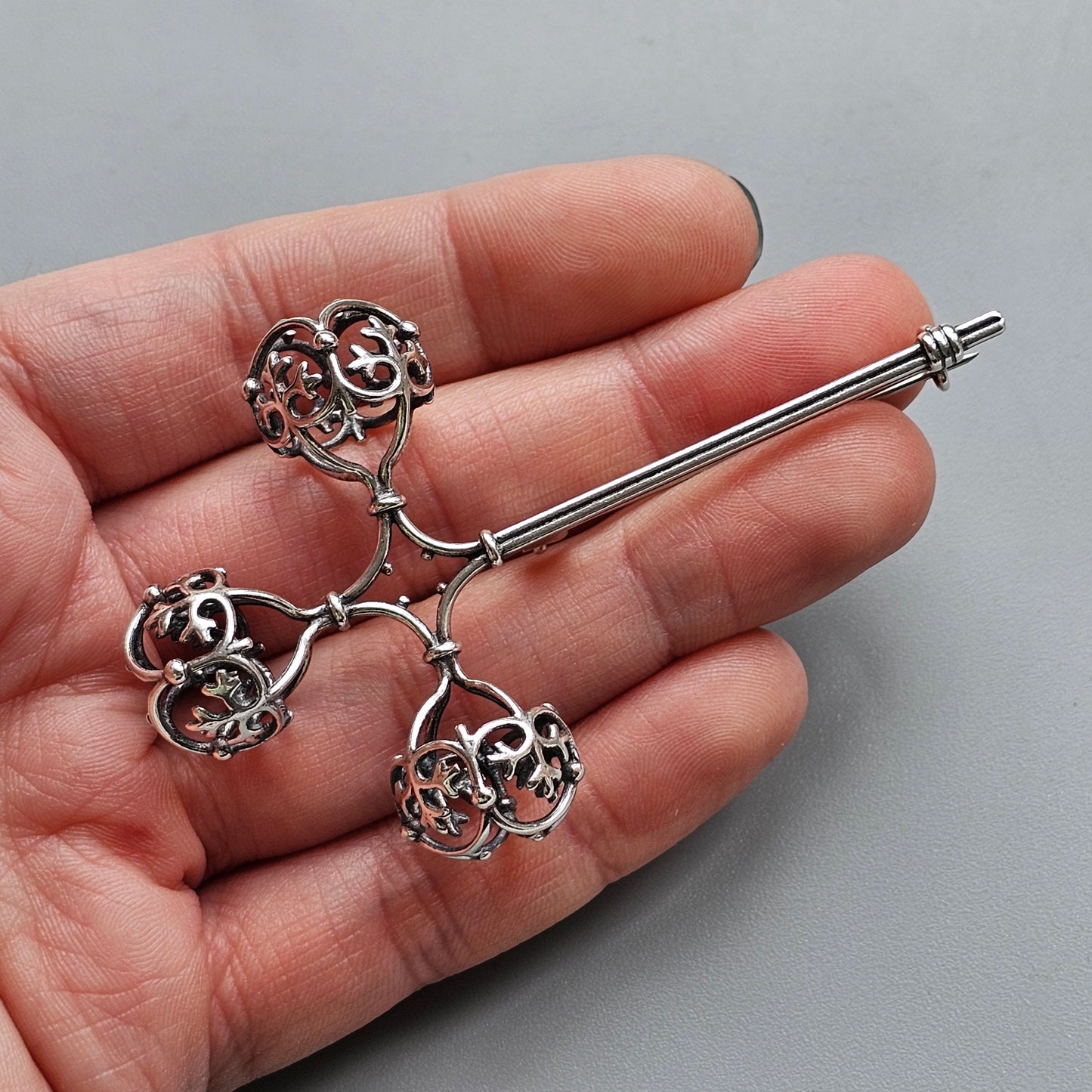 Kalevala Koru Elias Lönnrot Commemorative Sterling Silver Brooch - 200th Anniversary - Finnish Design by Kirsti Doukas 2002