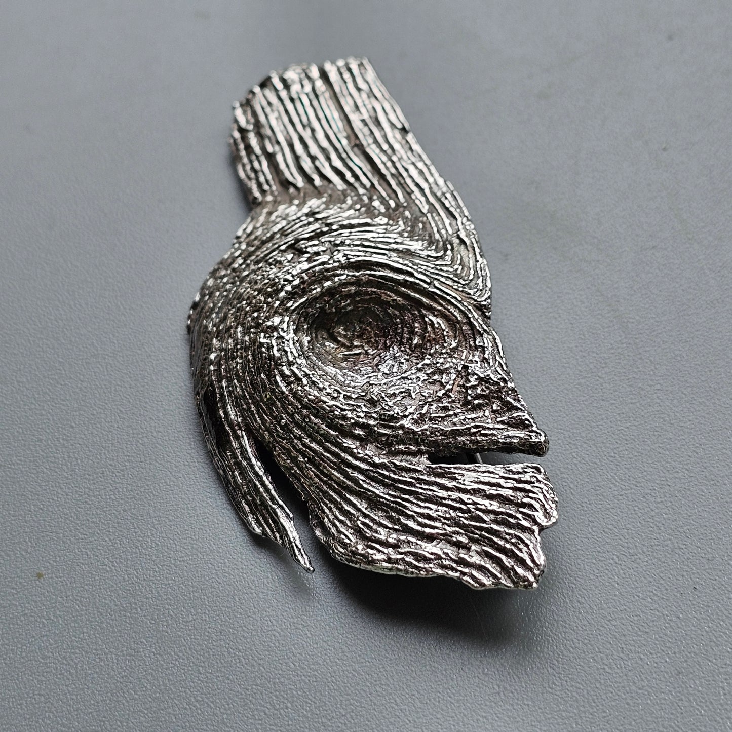 1970s Helky Juvonen Design Brutalist Finnish Sterling Silver Brooch Hallmarked 1972