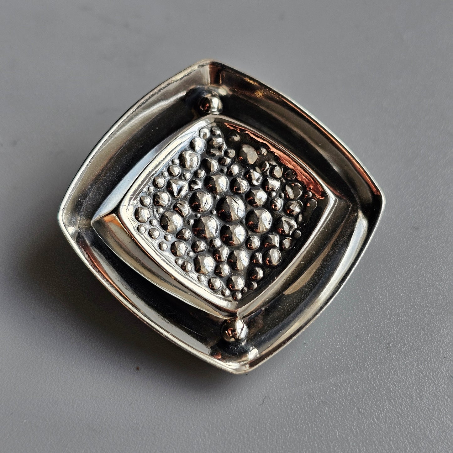 1960s Finnish Space Age Modernist Silver Brooch — Erik Granit & Co 1962