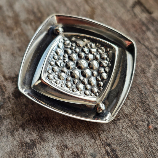 1960s Finnish Space Age Modernist Silver Brooch — Erik Granit & Co 1962