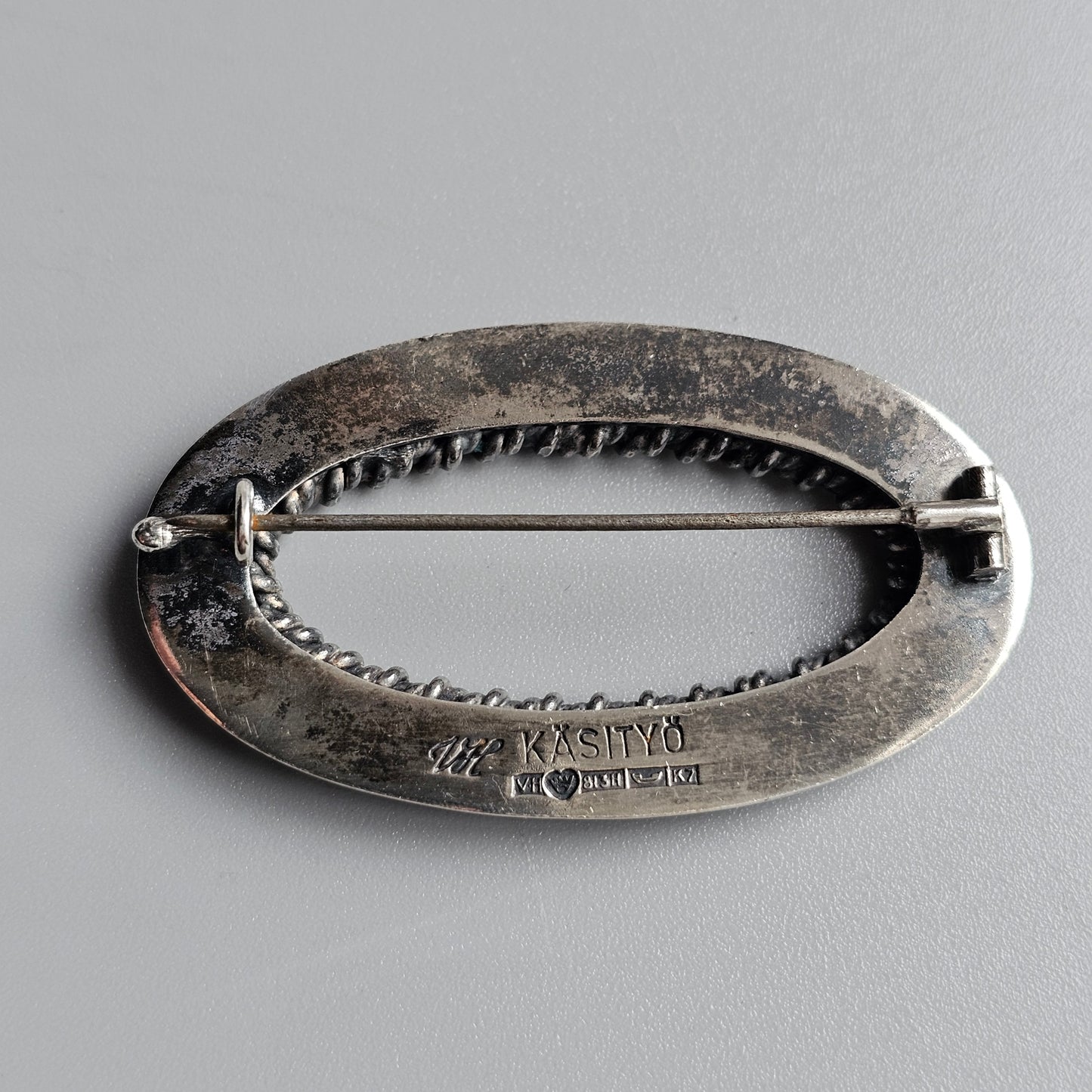 Väinö Hamara Finnish Modernist Silver Brooch — 1960s Scandinavian Design