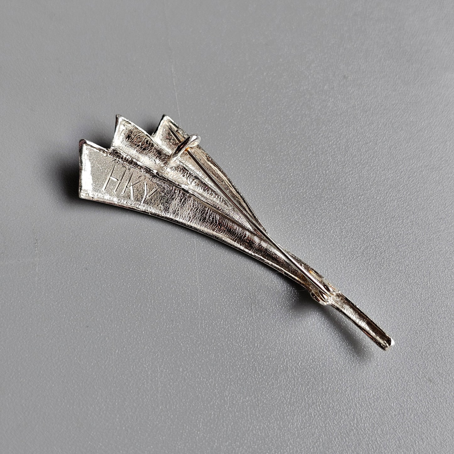 Finnish Sterling Silver Modernist Brooch by Riita Hakala & Tammen Koru