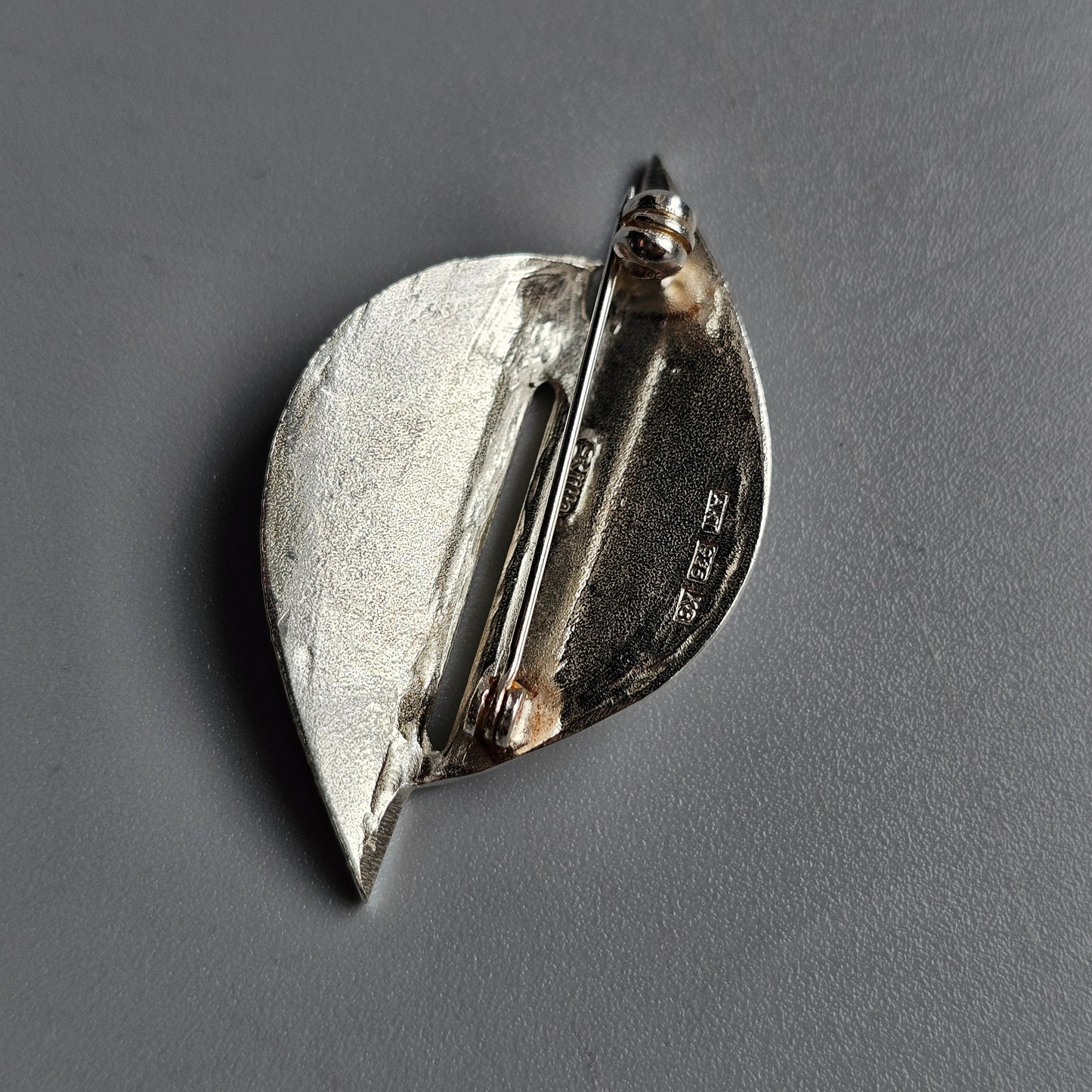 Finnish Sterling Silver Modernist Brooch by Riita Hakala & Tammen Koru