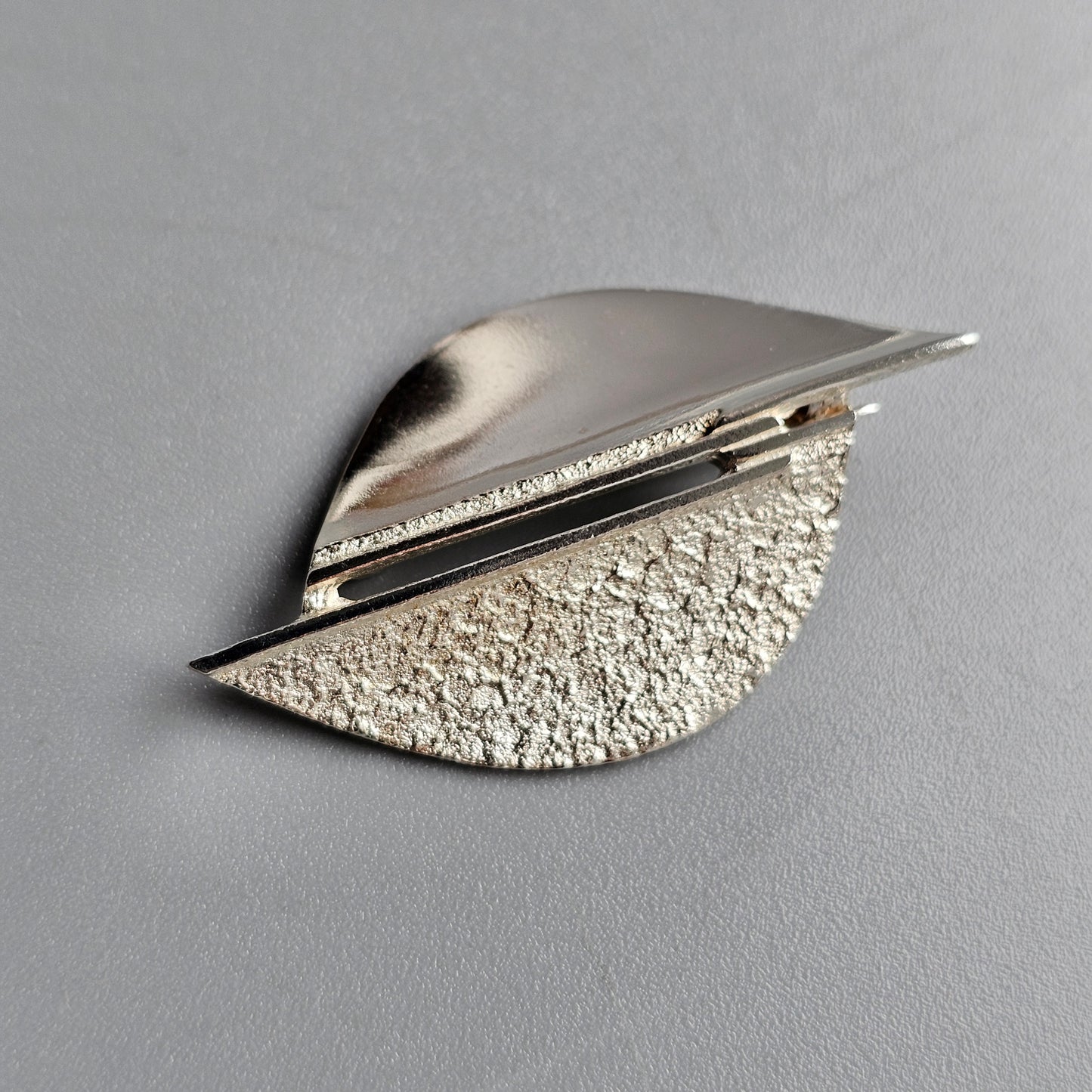 Finnish Sterling Silver Modernist Brooch by Riita Hakala & Tammen Koru
