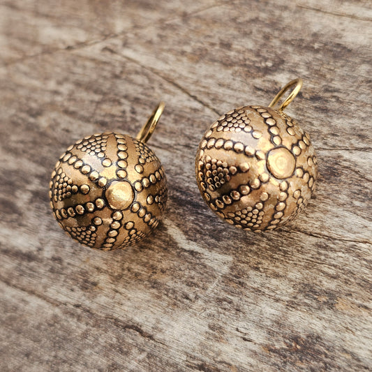 Kalevala Koru Bronze Halikko Earrings 12th Century Middle Ages Inspired Design