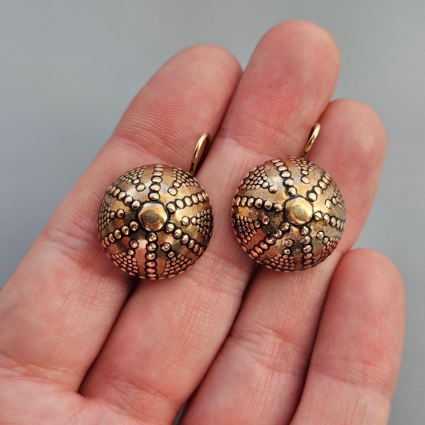 Kalevala Koru Bronze Halikko Earrings 12th Century Middle Ages Inspired Design