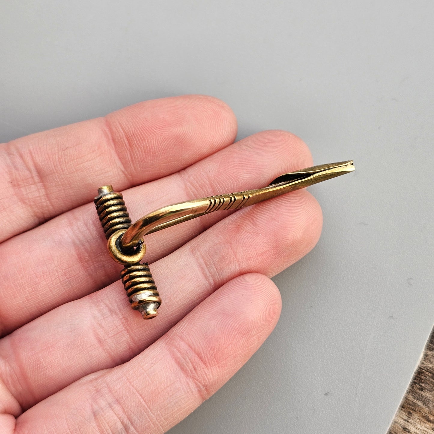 Finnish 5th Century Style Fibula Bronze Brooch by Kalevala Koru